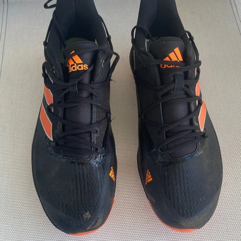 Adidas Black and Orange Running Sneakers